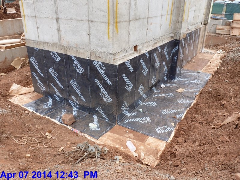 Waterproofing foundation walls at Elev. 1,2,3 Facing South-East (800x600)